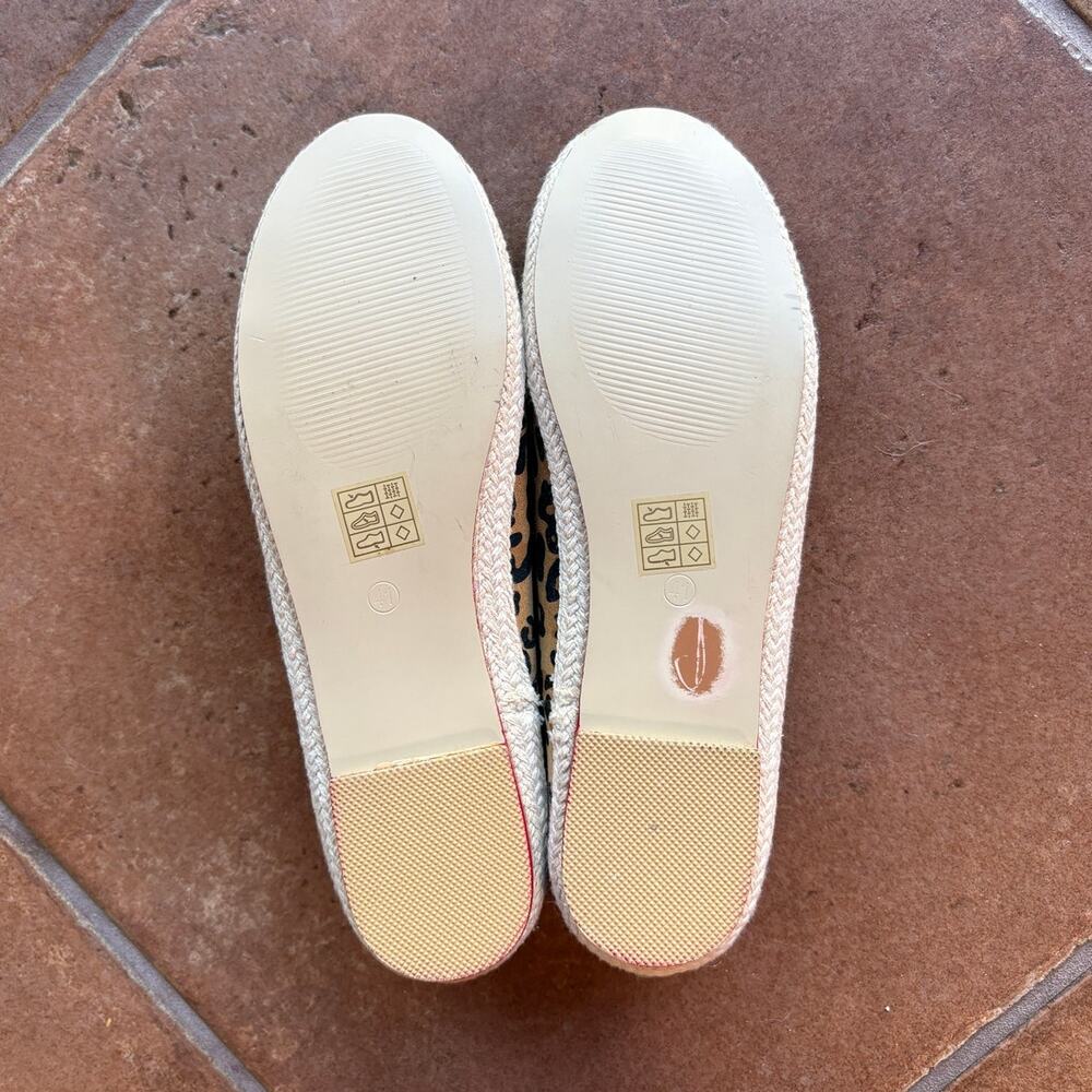 Pepaloves Leopard Novelty Flats w Espadrille Styling size 41/US 10 - Picture 7 of 13